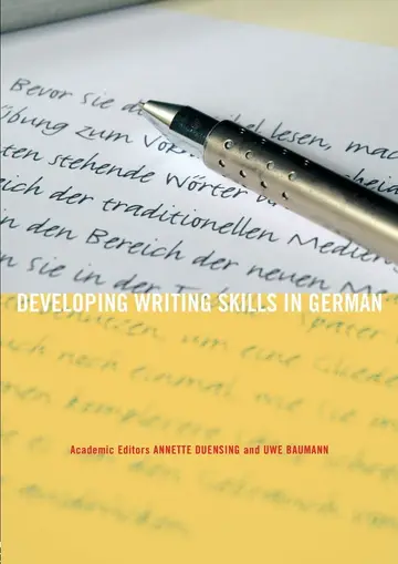 Cover of Developing Writing Skills in German