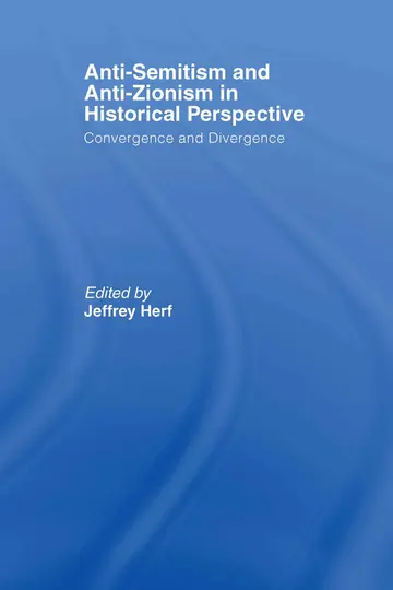 Cover of Anti-Semitism and Anti-Zionism in Historical Perspective