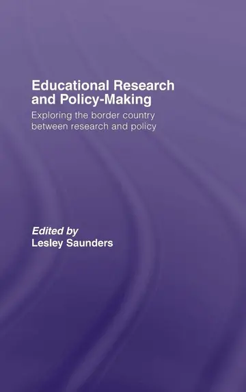 Cover of Educational Research and Policy-making