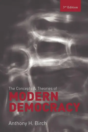 Cover of Concepts and Theories of Modern Democracy
