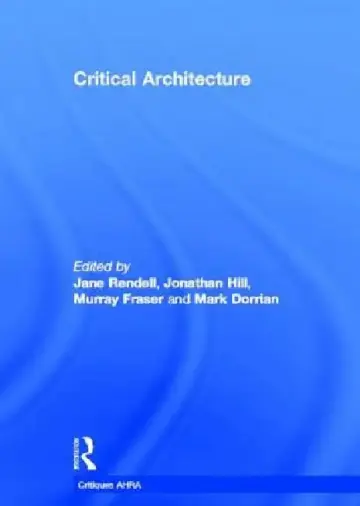 Cover of Critical Architecture