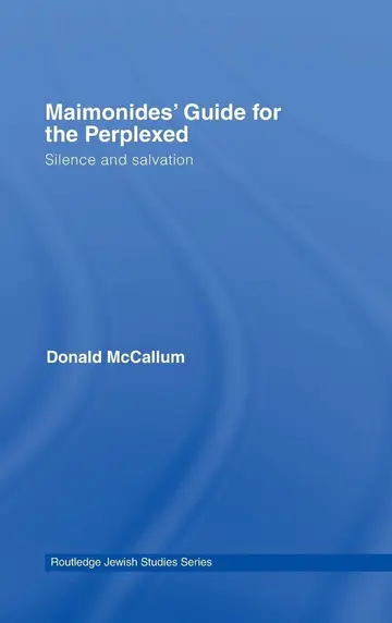 Cover of Maimonides' Guide for the Perplexed