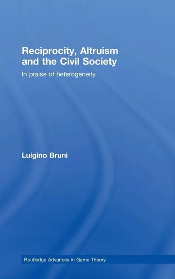 Cover of Reciprocity, Altruism and the Civil Society