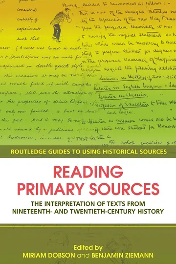 Cover of Reading Primary Sources