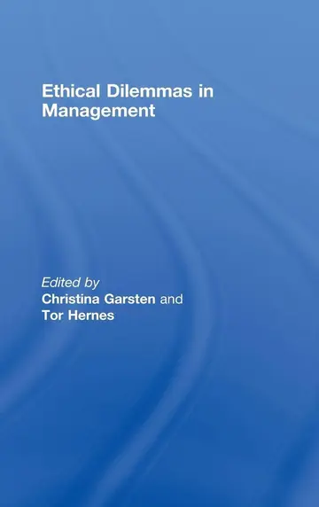 Cover of Ethical Dilemmas in Management