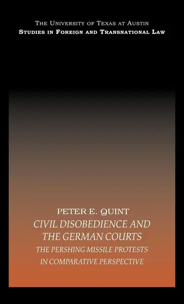 Cover of Civil Disobedience and the German Courts