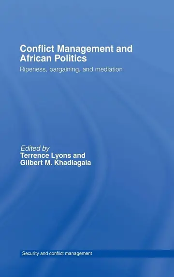 Cover of Conflict Management and African Politics