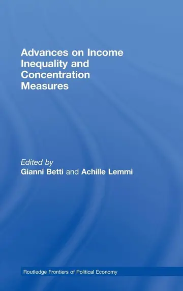 Cover of Advances on Income Inequality and Concentration Measures