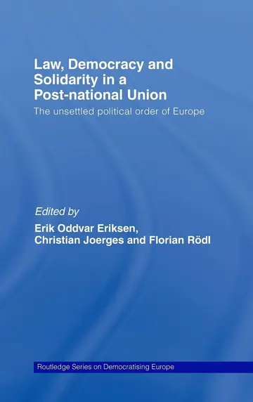 Cover of Law, Democracy and Solidarity in a Post-national Union