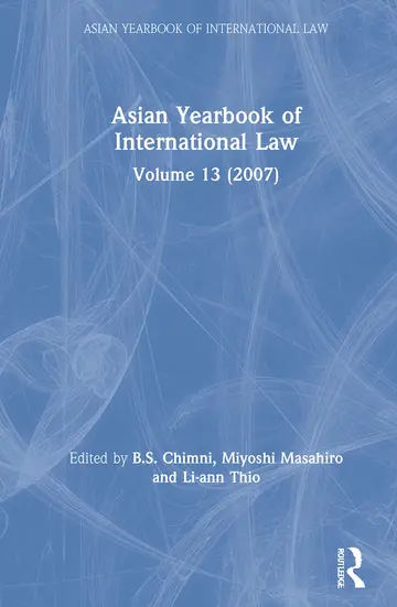 Cover of Asian Yearbook of International Law 2007