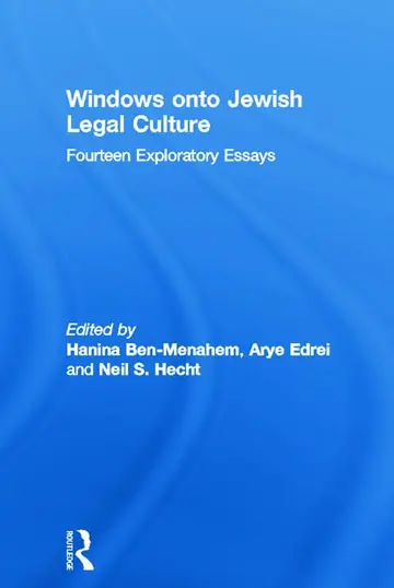 Cover of Windows Onto Jewish Legal Culture