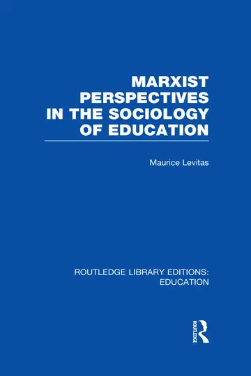 Cover of Marxist Perspectives in the Sociology of Education