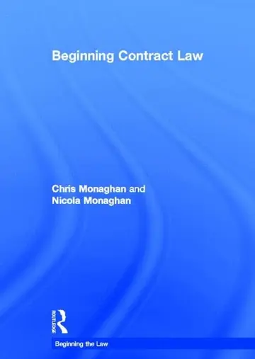 Cover of Beginning Contract Law