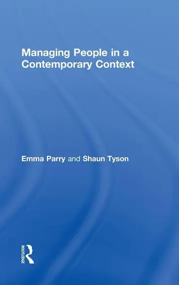 Cover of Managing People in a Contemporary Context
