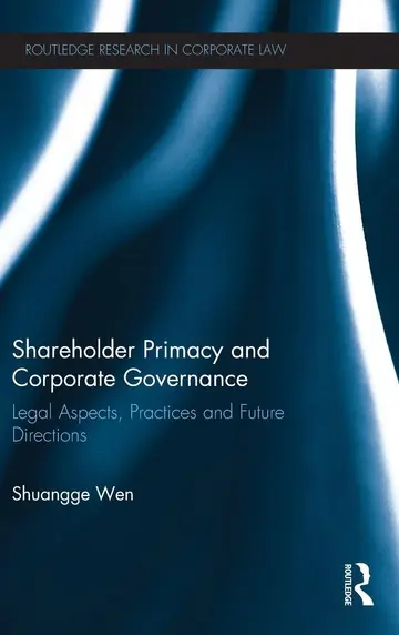 Cover of Shareholder Primacy and Corporate Governance