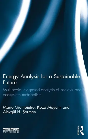 Cover of Energy Analysis for a Sustainable Future