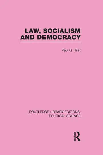 Cover of Law, Socialism and Democracy