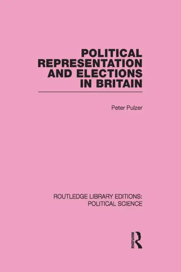 Cover of Political Representation and Elections in Britain