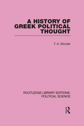 Cover of A History of Greek Political Thought