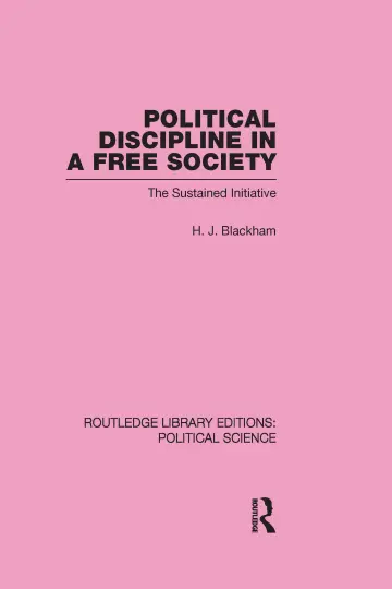 Cover of Political Discipline in a Free Society