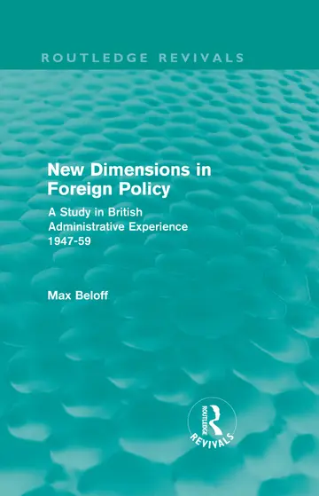 Cover of New Dimensions in Foreign Policy