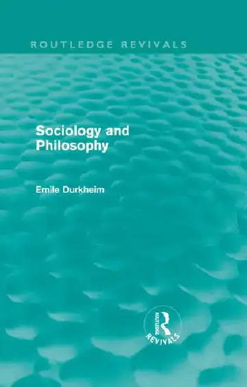 Cover of Sociology and Philosophy (Routledge Revivals)