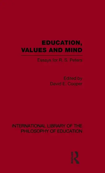 Cover of Education, Values and Mind