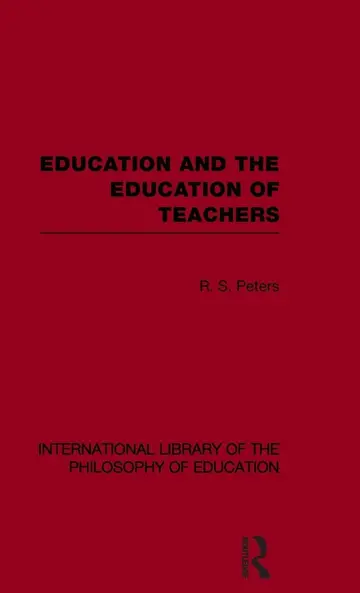 Cover of Education and the Education of Teachers