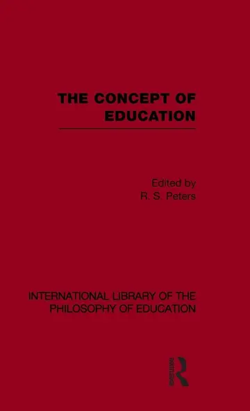 Cover of The Concept of Education