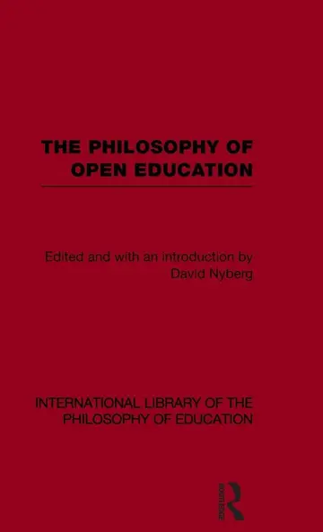 Cover of The Philosophy of Open Education