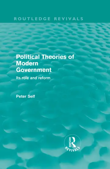 Cover of Political Theories of Modern Government