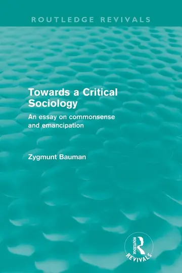 Cover of Towards a Critical Sociology