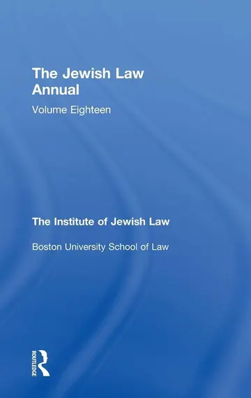 Cover of The Jewish Law Annual