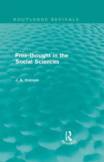 Cover of Free-Thought in the Social Sciences