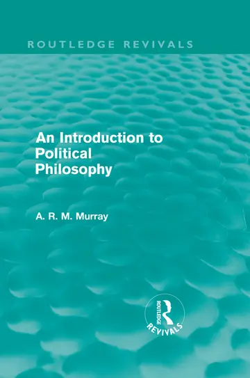 Cover of An Introduction to Political Philosophy