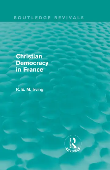 Cover of Christian Democracy in France
