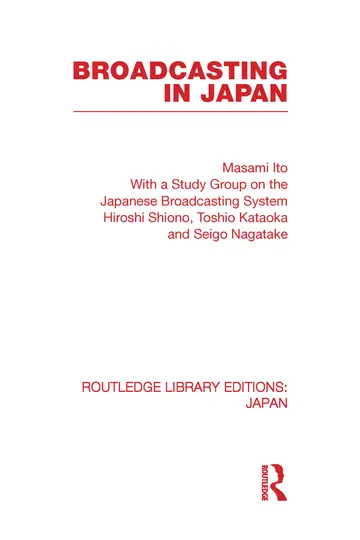 Cover of Broadcasting in Japan