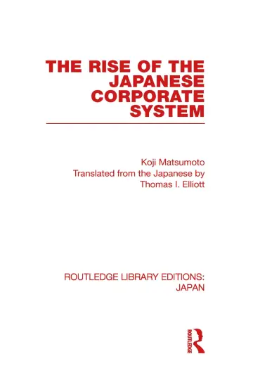 Cover of The Rise of the Japanese Corporate System