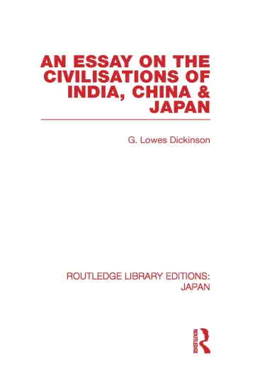 Cover of An Essay on the Civilisations of India, China and Japan