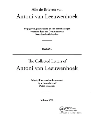 Cover of The Collected Letters of Antoni Van Leeuwenhoek / Alle de Brieven van Antoni van Leeuwenhoek