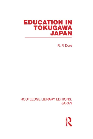Cover of Education in Tokugawa Japan