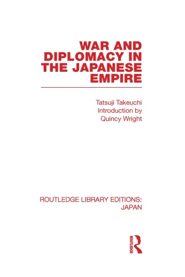 Cover of War and Diplomacy in the Japanese Empire
