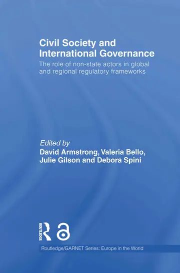 Cover of Civil Society and International Governance