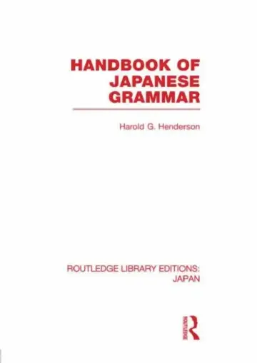 Cover of Handbook of Japanese Grammar