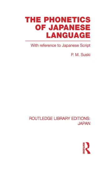 Cover of The Phonetics of Japanese Language