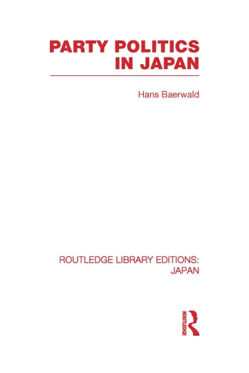 Cover of Party Politics in Japan