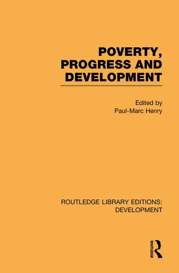 Cover of Poverty, Progress and Development