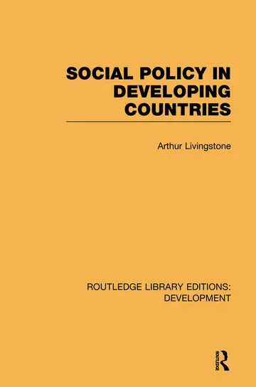 Cover of Social Policy in Developing Countries