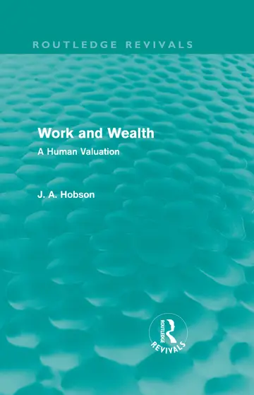 Cover of Work and Wealth