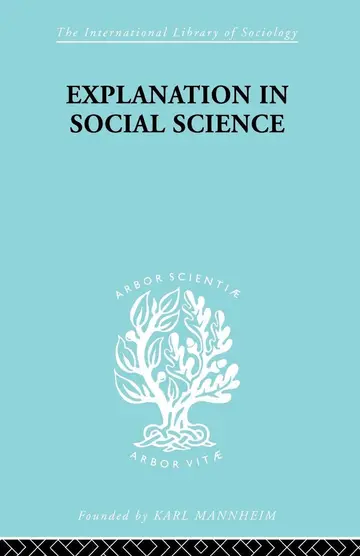 Cover of Explanation in Social Science